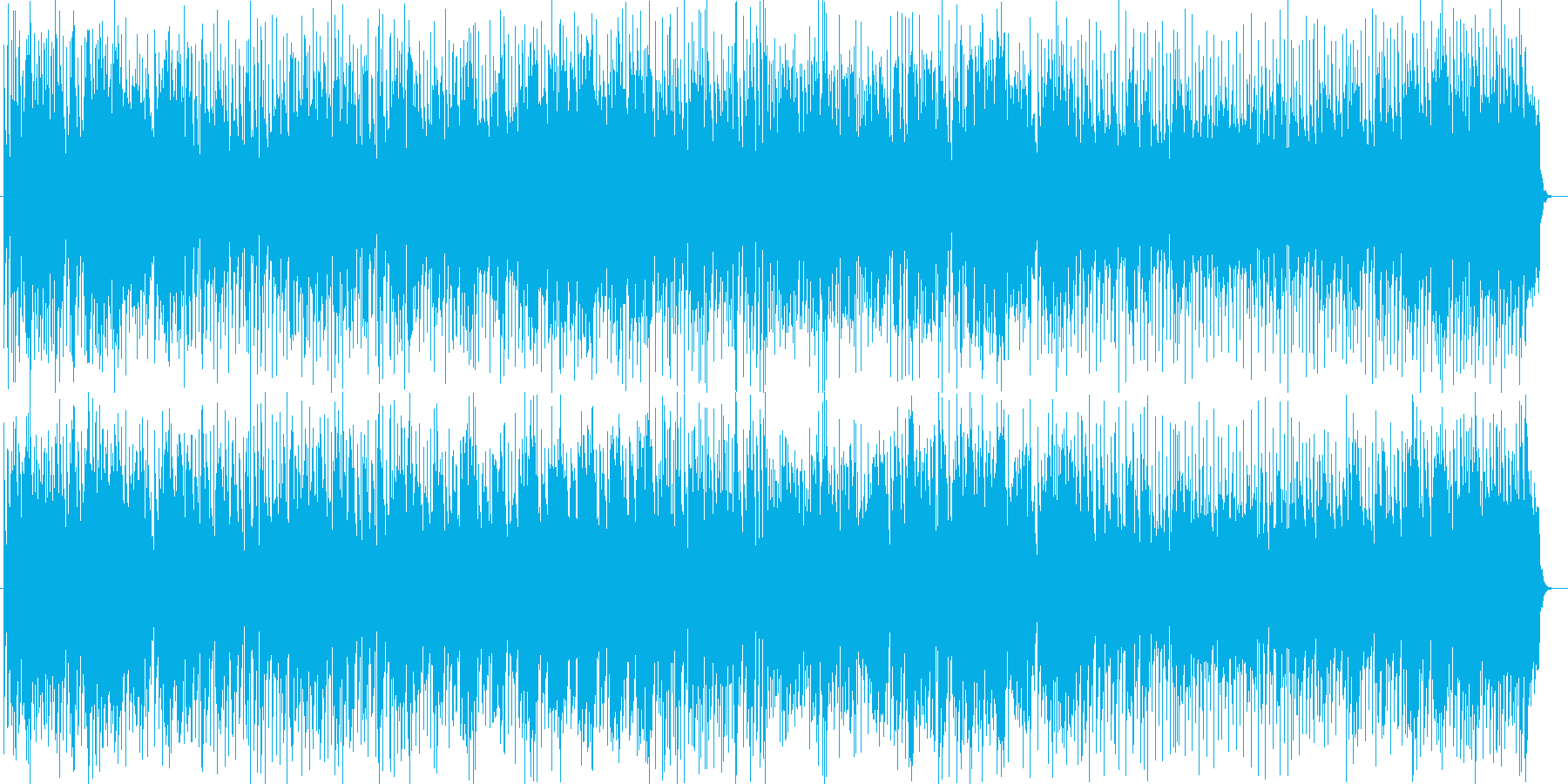 爽やかなシンセ・ピアノなどの曲の再生済みの波形