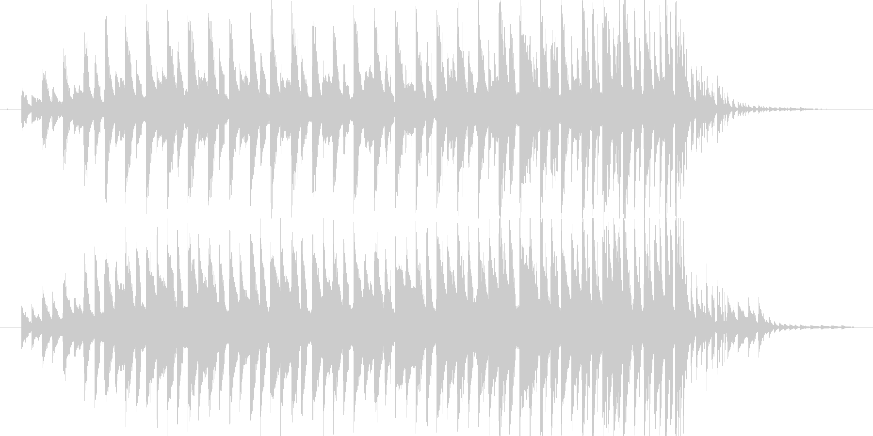 30秒ちょうどの音源です。ピアノとデジ…の未再生の波形