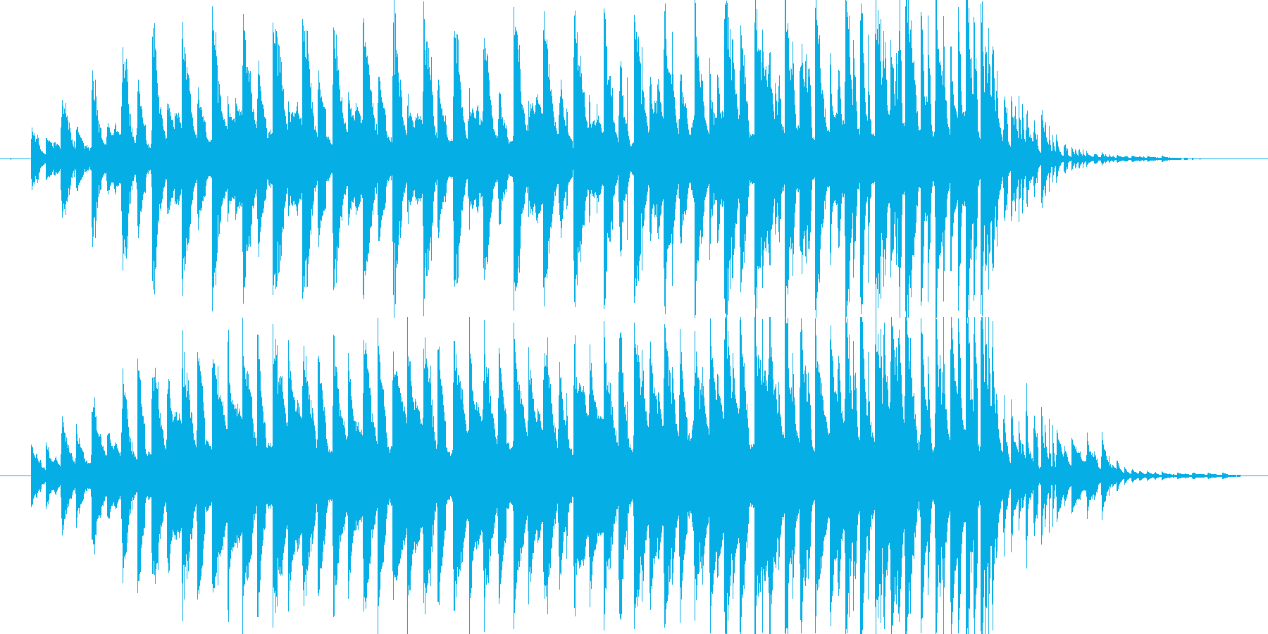 30秒ちょうどの音源です。ピアノとデジ…の再生済みの波形