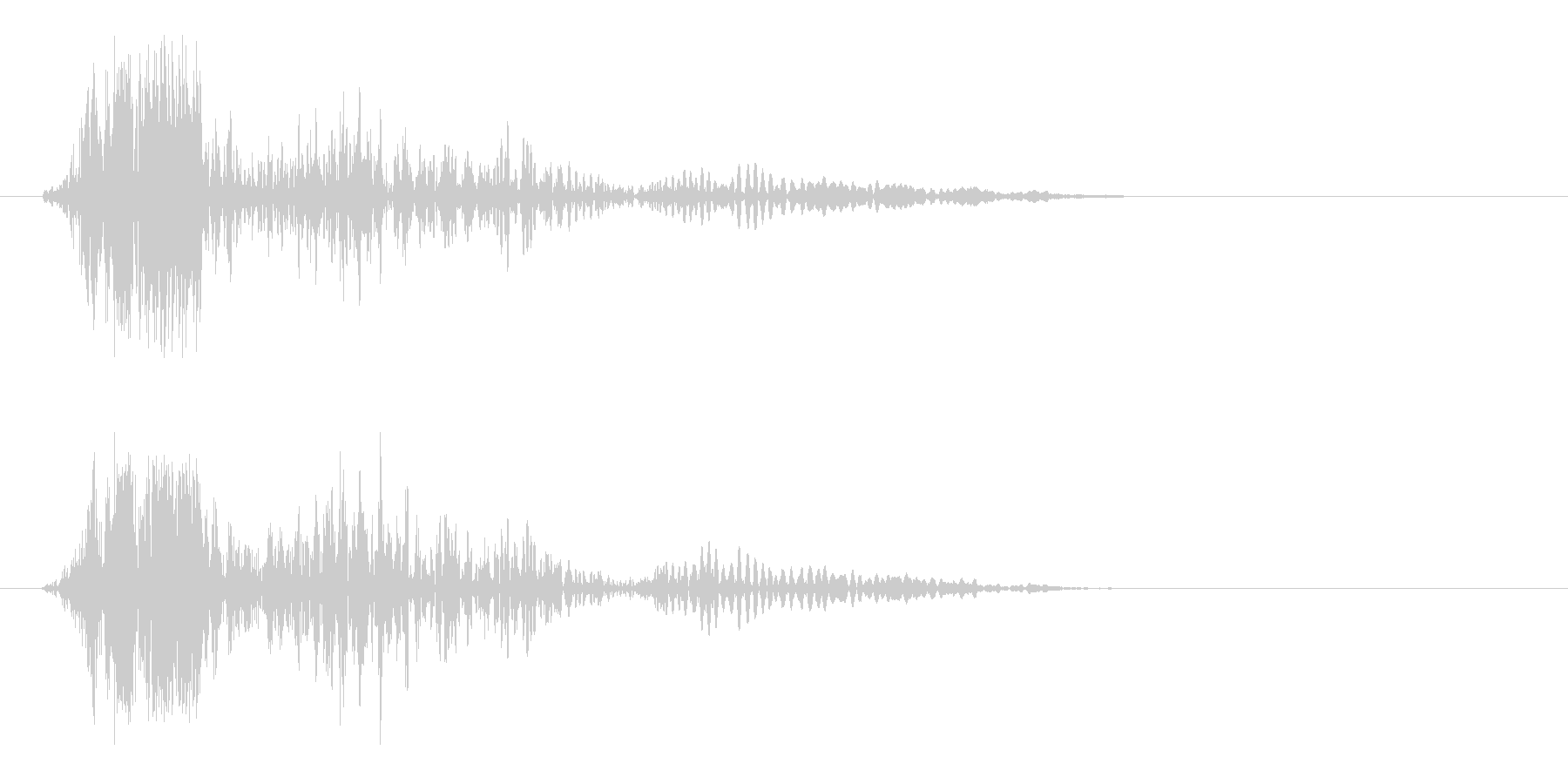 勢いのある風を感じる効果音の未再生の波形