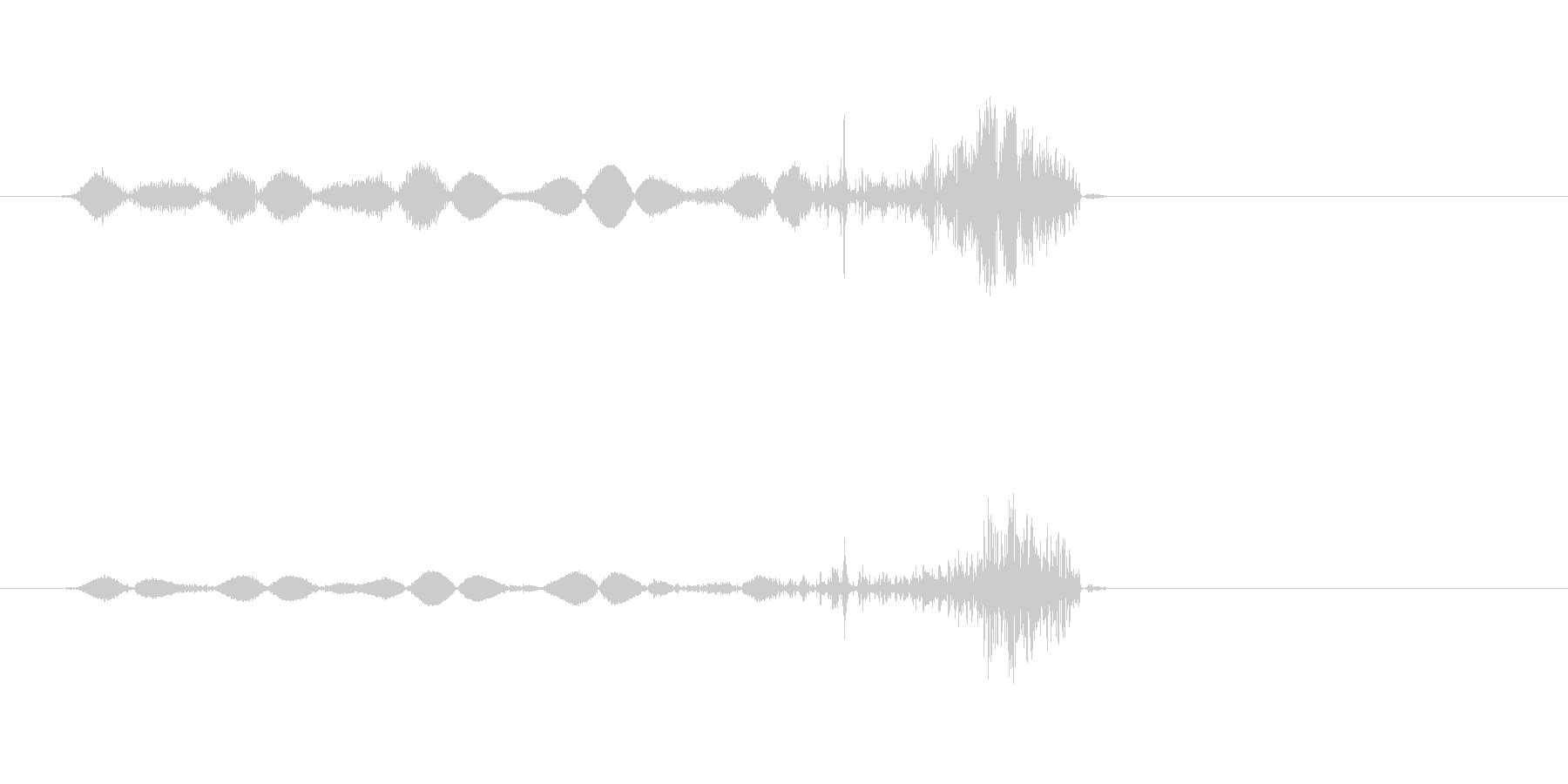シュバッ(何かが擦れるような音)の未再生の波形