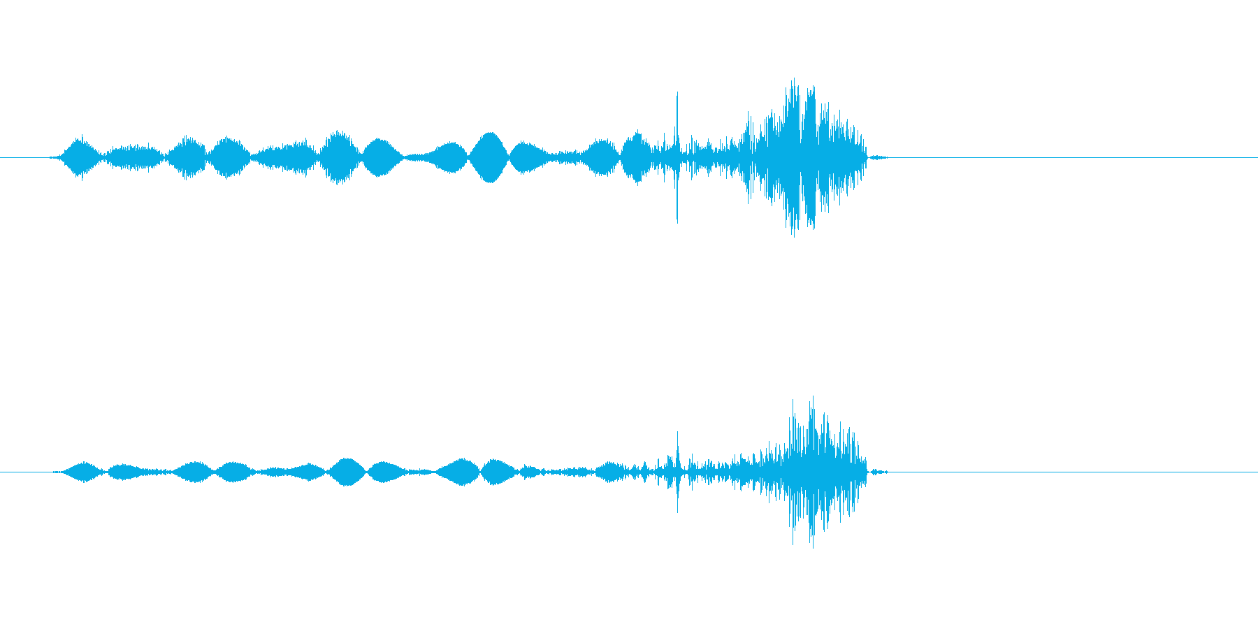 シュバッ(何かが擦れるような音)の再生済みの波形
