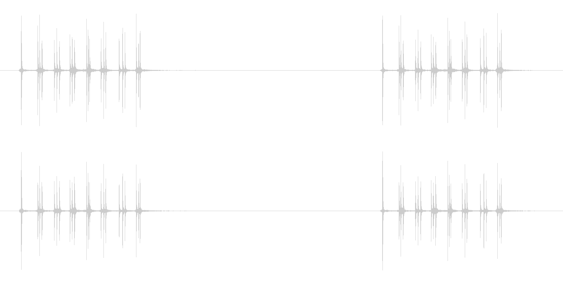 オルゴールのネジをまく音の未再生の波形