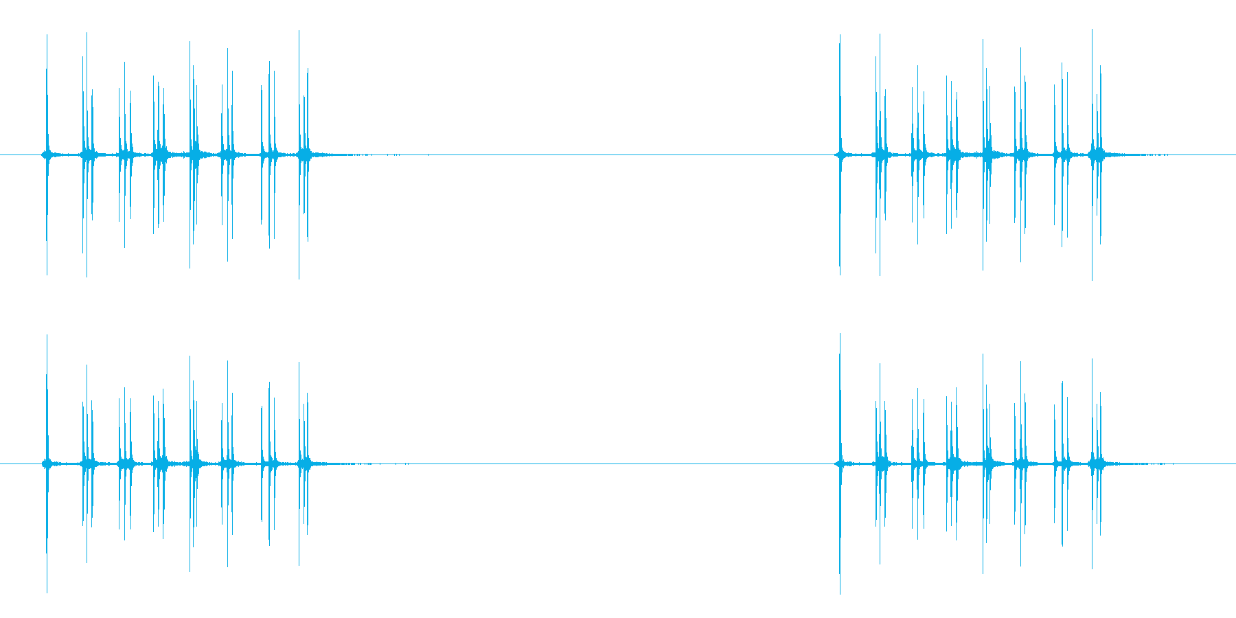オルゴールのネジをまく音の再生済みの波形