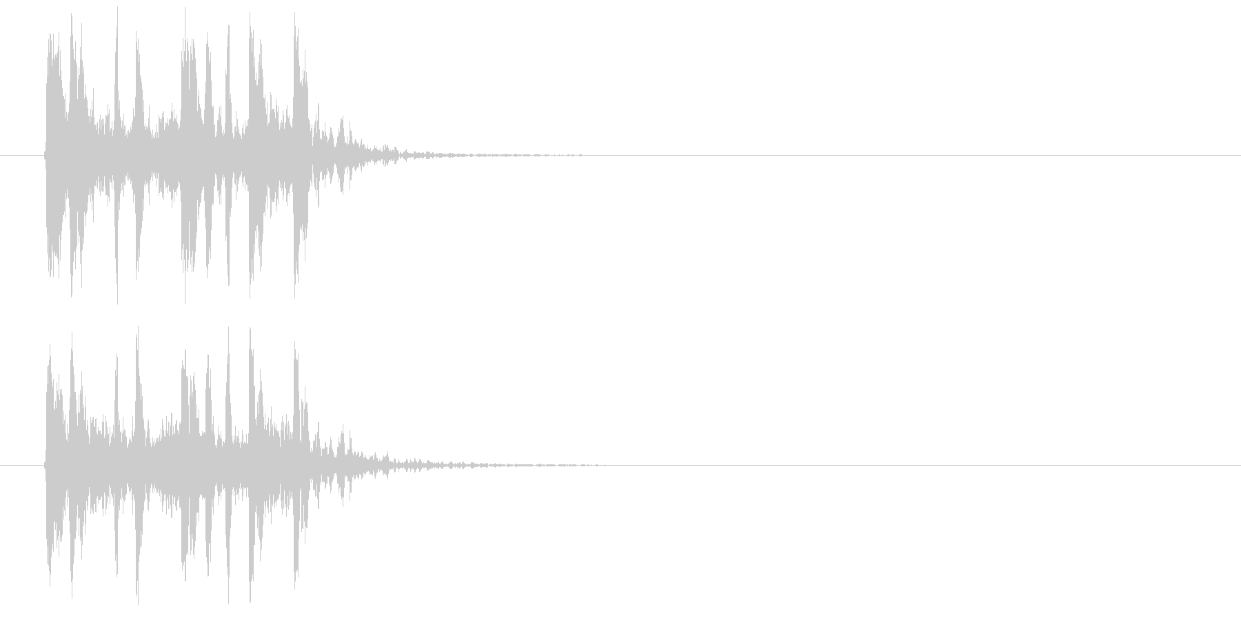 疾走感のあるテクノ音楽の未再生の波形