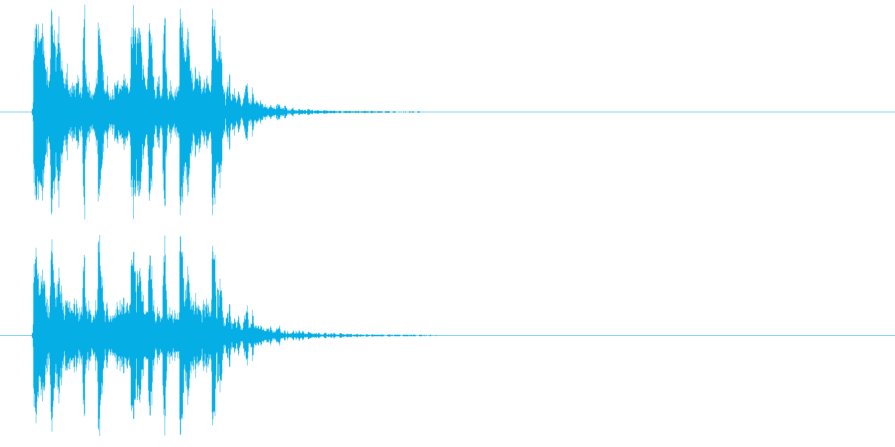 疾走感のあるテクノ音楽の再生済みの波形