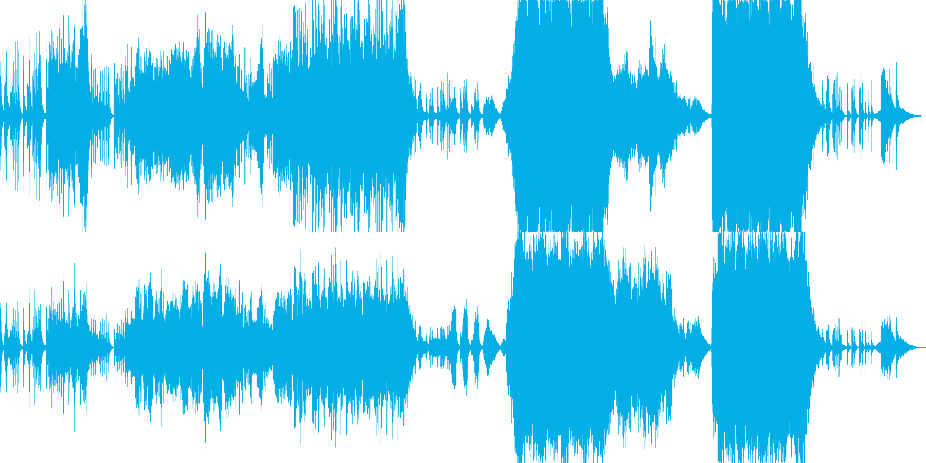純朴で壮大なオーケストラ曲の再生済みの波形