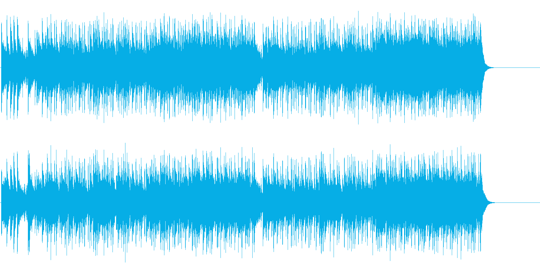 爽快なオープニング(イントロ~A~B…)の再生済みの波形