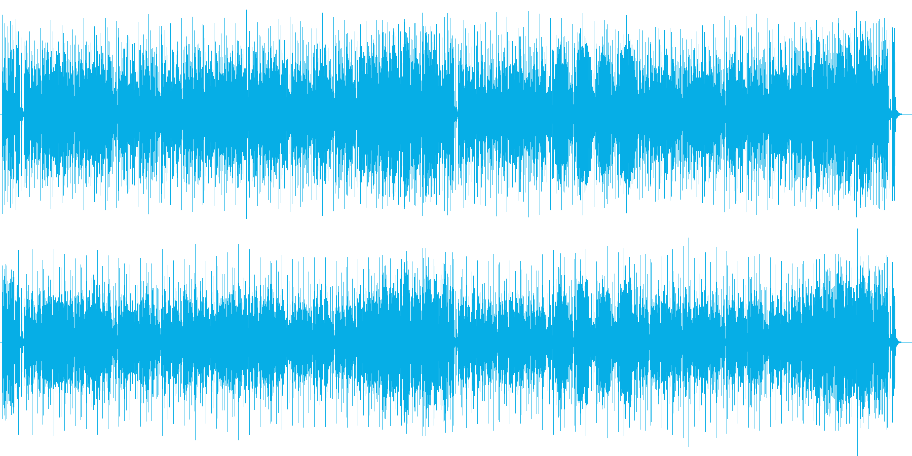 ふんわりしたイメージのコミカル曲の再生済みの波形