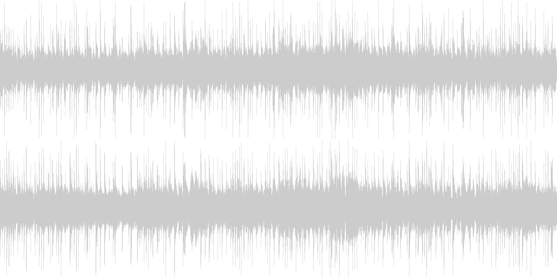細かく刻まれたリズムをもとにした楽曲で…の未再生の波形