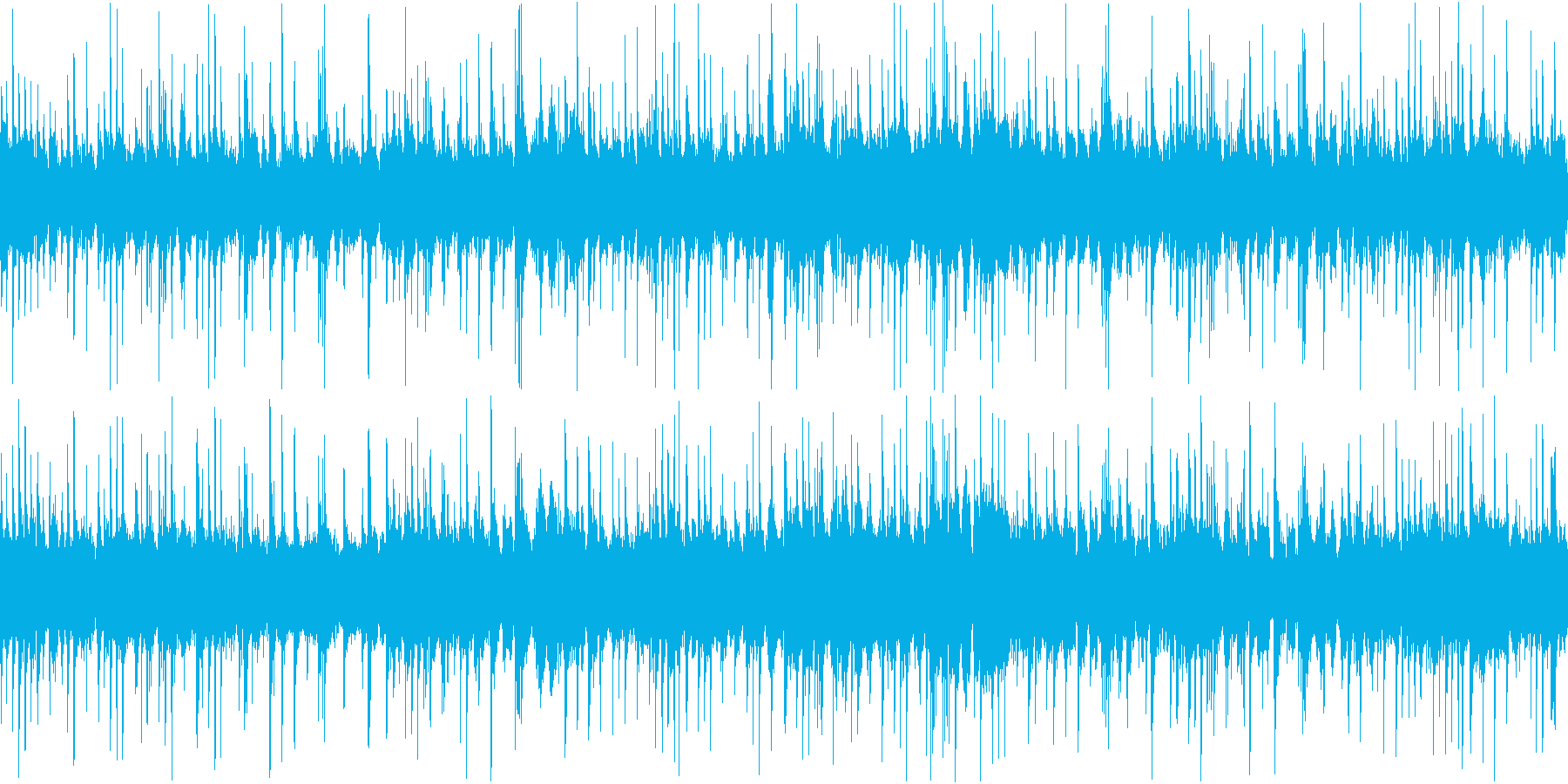 細かく刻まれたリズムをもとにした楽曲で…の再生済みの波形