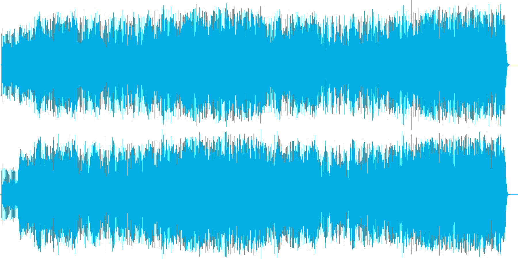 アイドルがラララで歌うアップテンポ曲の再生済みの波形