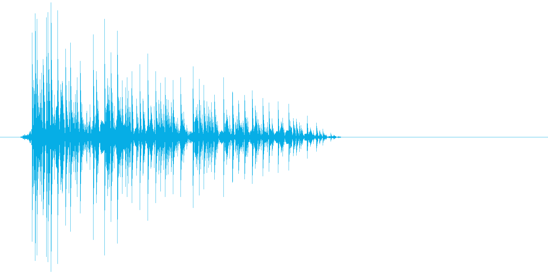 ゲーム(ファミコン風)爆発音_003の再生済みの波形