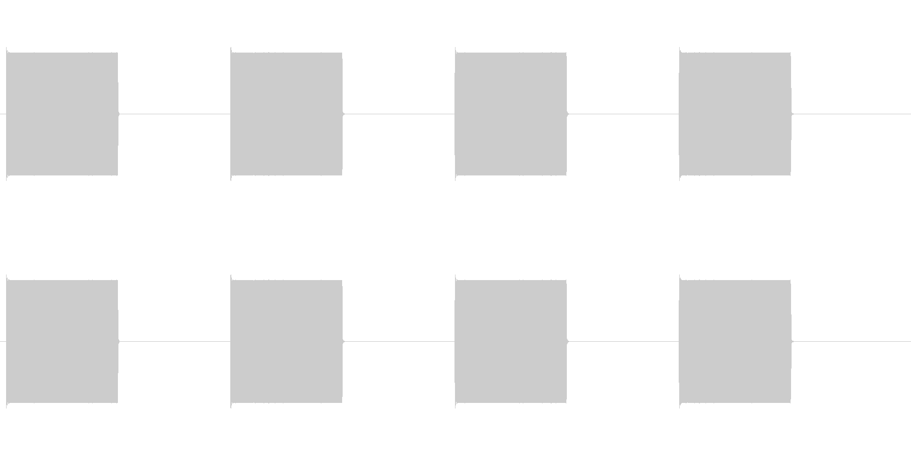 プーx4(電話の話し中)の未再生の波形