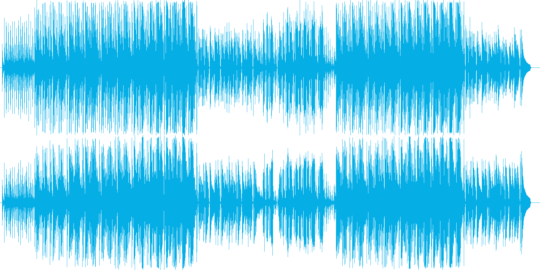 とてもほのぼのとした楽曲です。生楽器が…の再生済みの波形