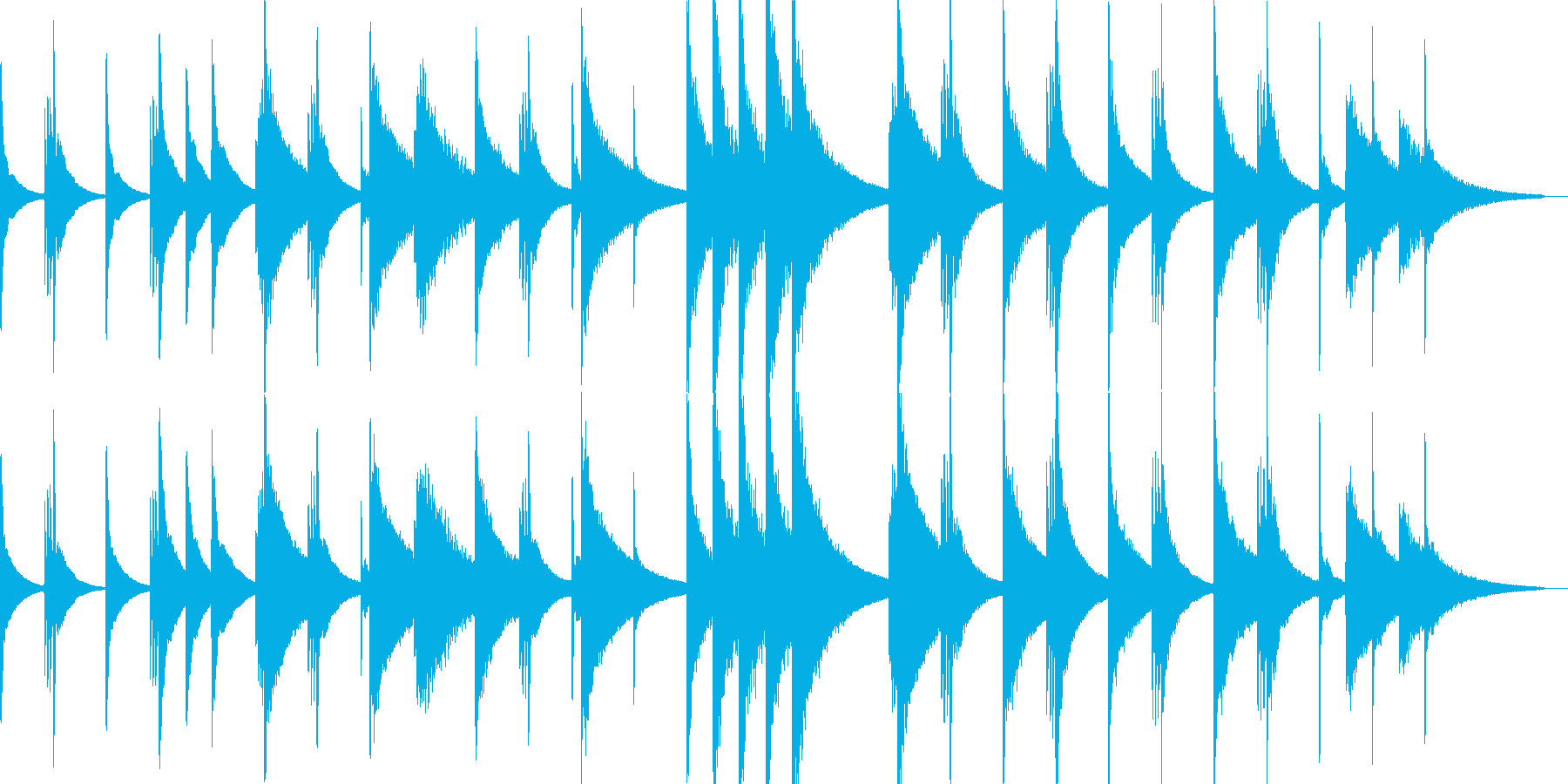 不穏、たくらみ、犯行【不気味なピアノ曲】の再生済みの波形