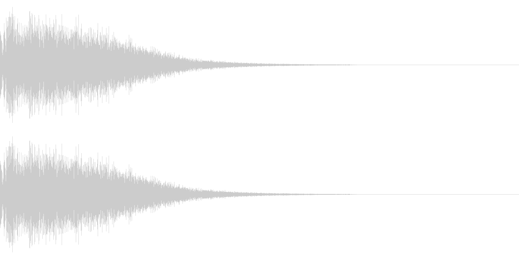 銅鑼(ドラ)の音でスタート音の未再生の波形