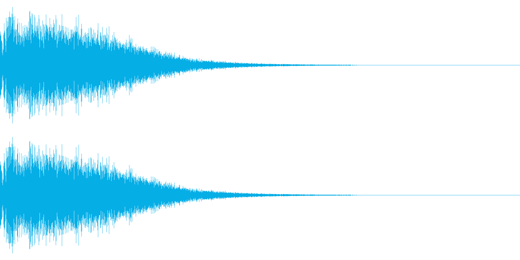 銅鑼(ドラ)の音でスタート音の再生済みの波形