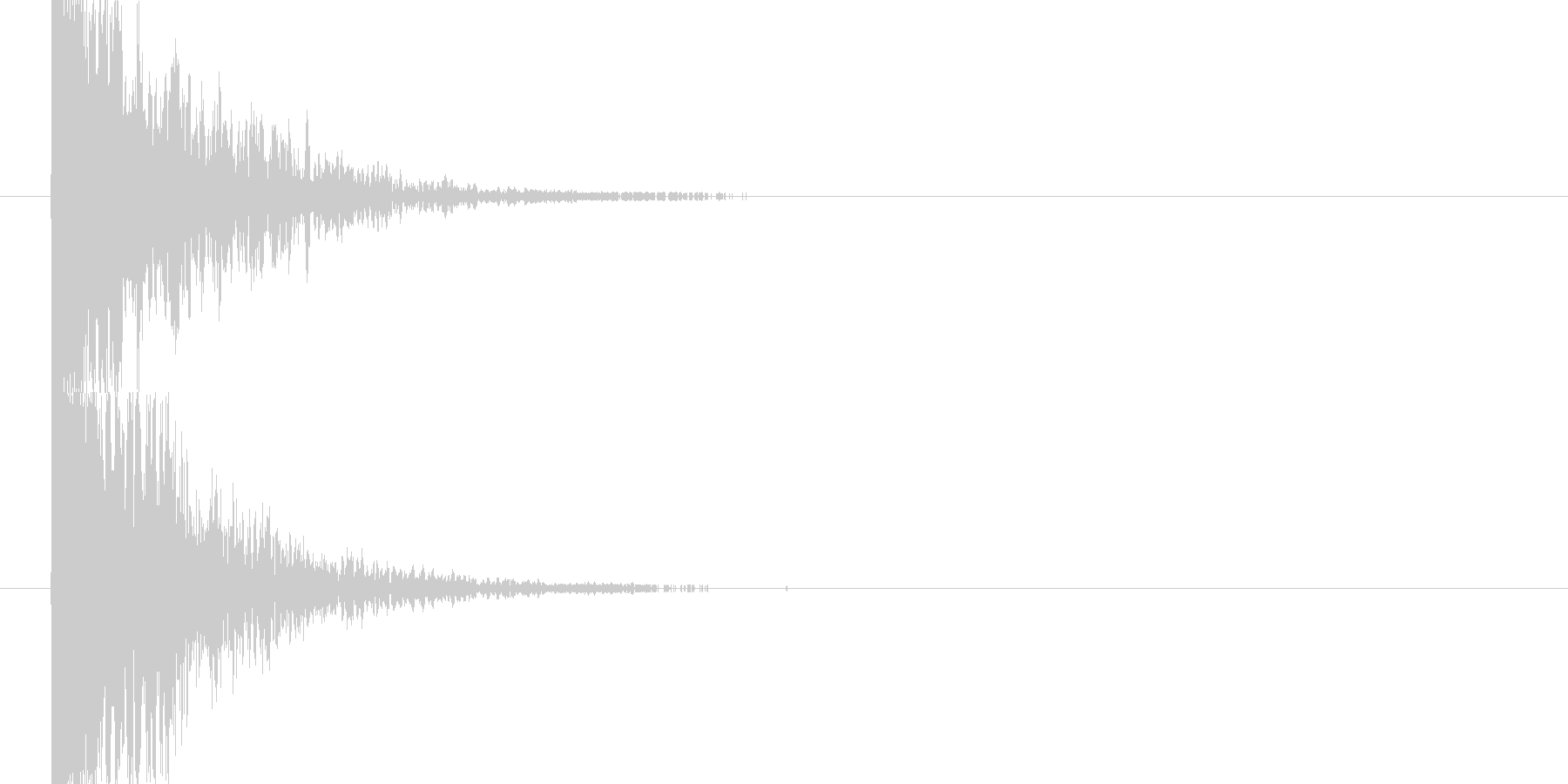 ドカーン(爆弾や雷が堕ちる音)の未再生の波形