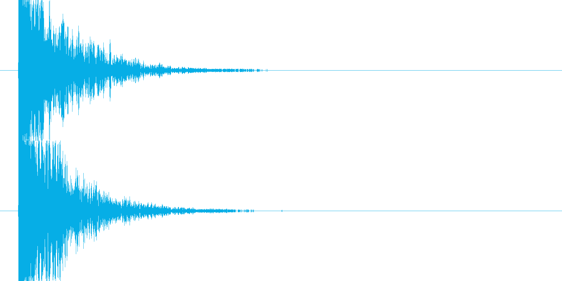 ドカーン(爆弾や雷が堕ちる音)の再生済みの波形