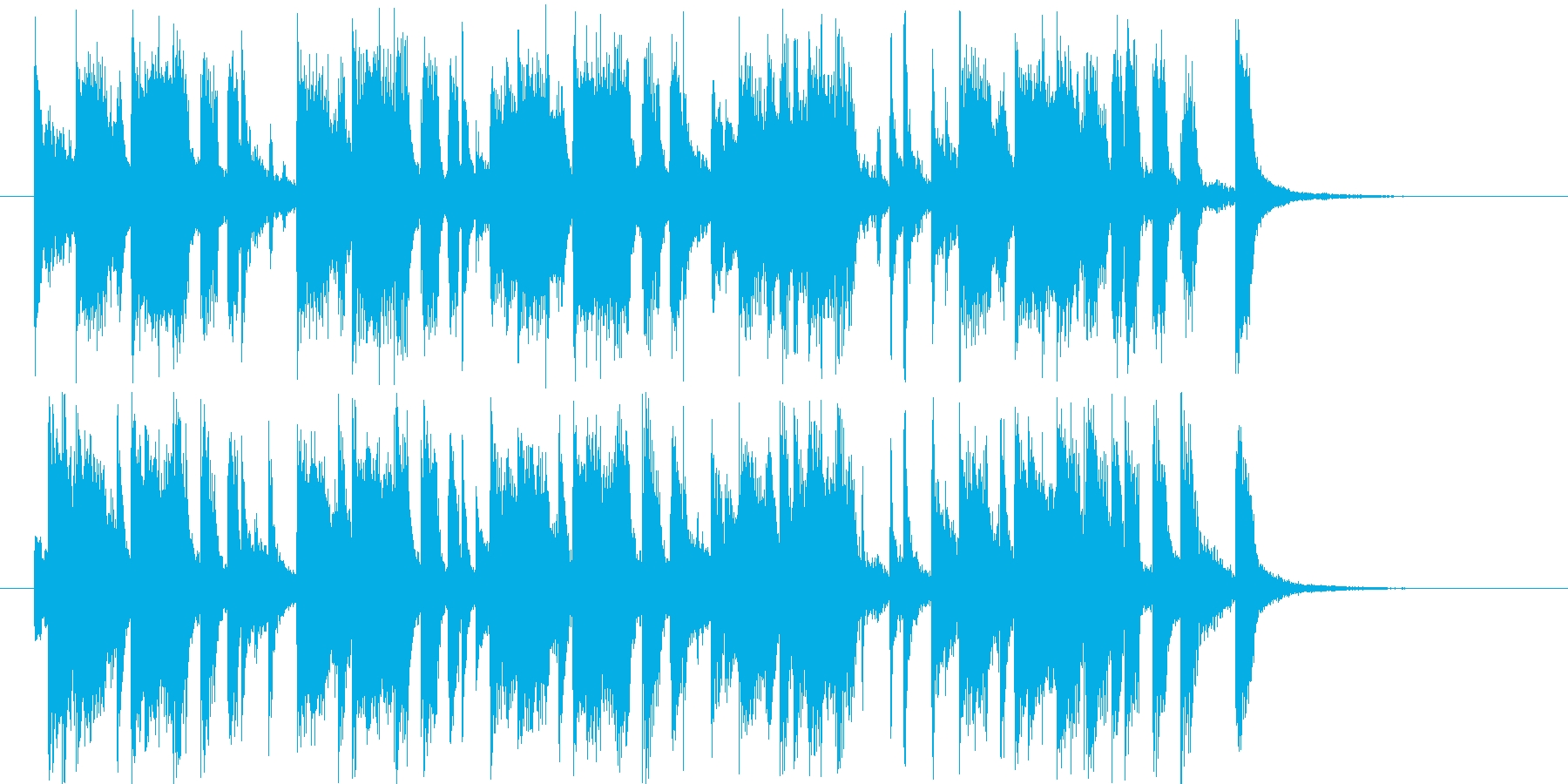 南国の風が連想できるポップな曲の再生済みの波形