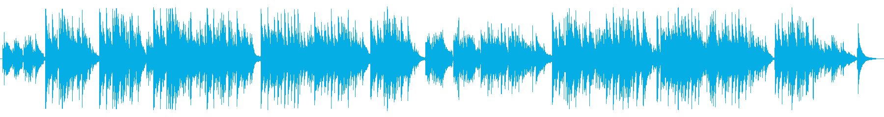ほのぼの、郷愁アコースティックギター曲の再生済みの波形