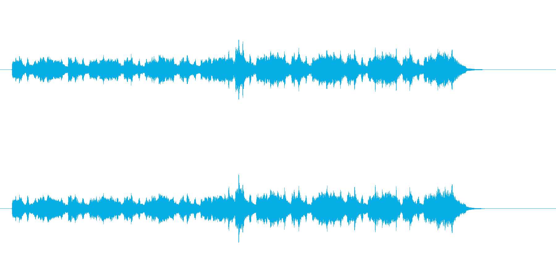マイナー調バロック音楽風の再生済みの波形