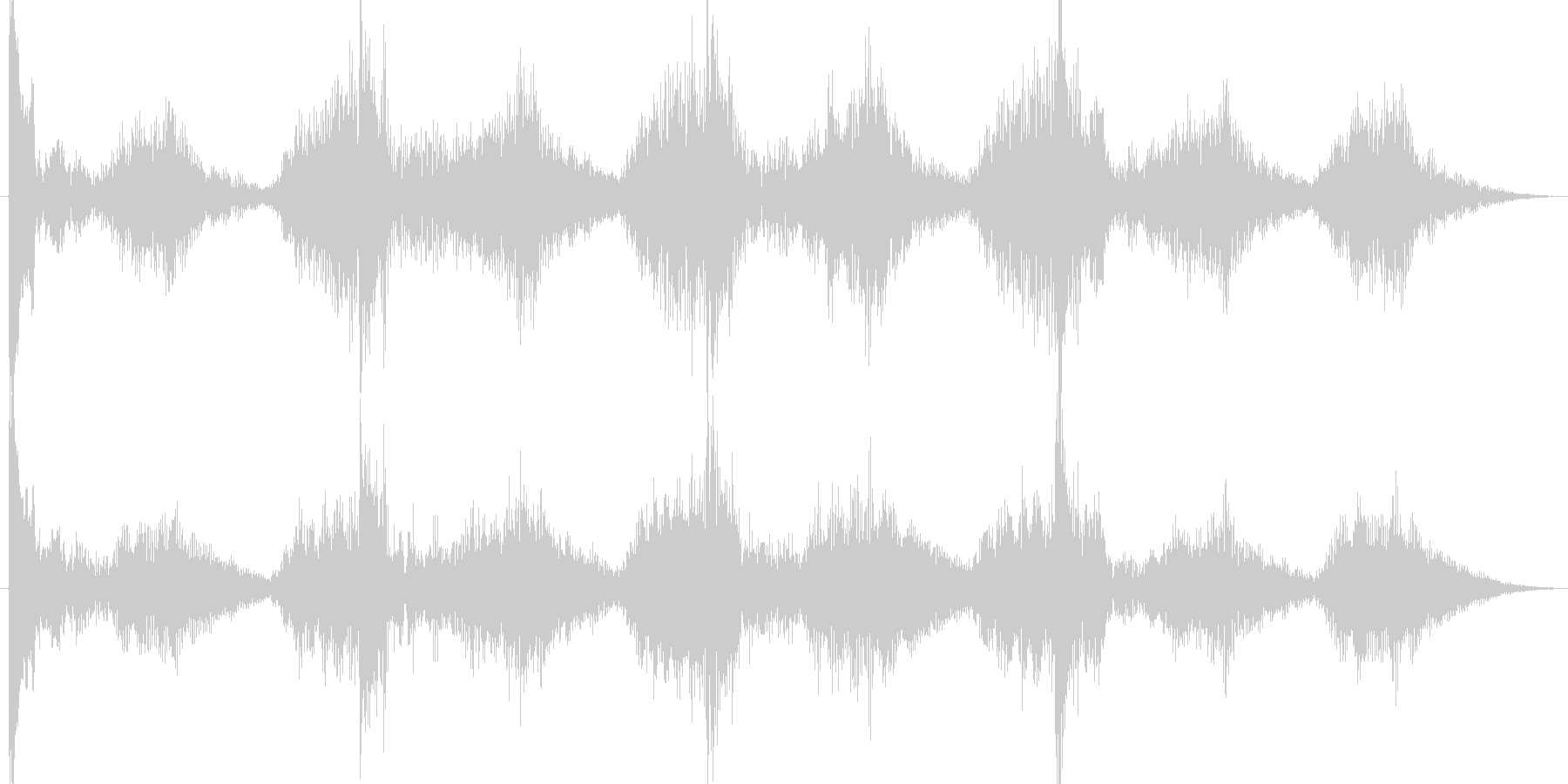 恐怖ホラー系ショートBGM。何かが起き…の未再生の波形