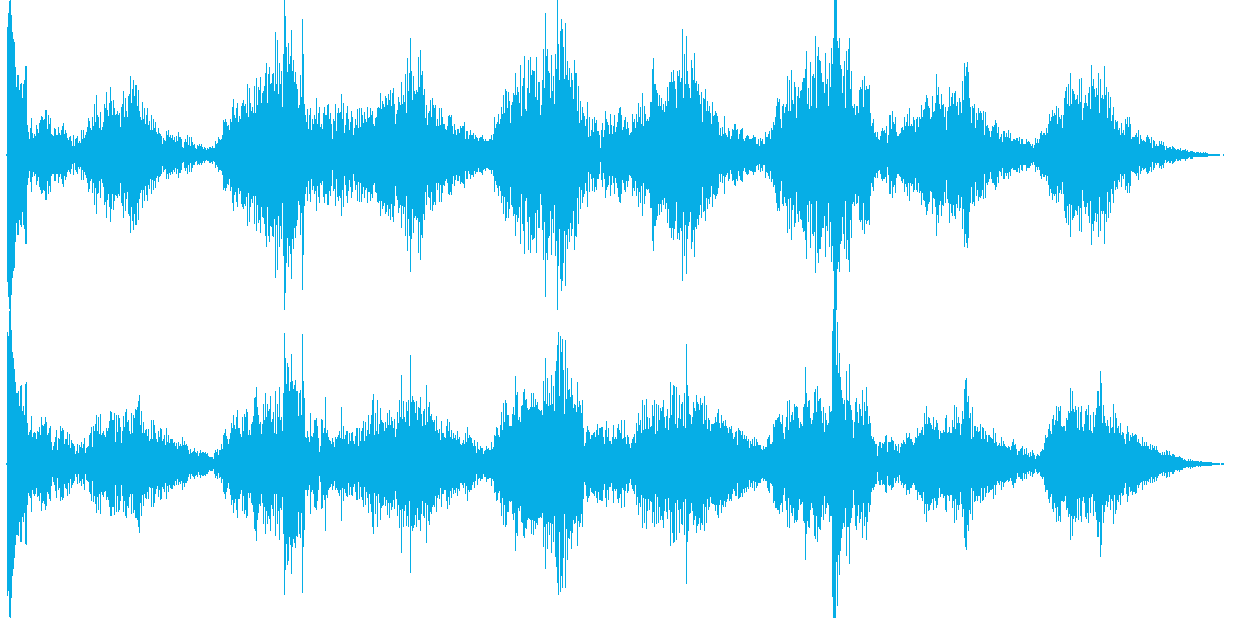 恐怖ホラー系ショートBGM。何かが起き…の再生済みの波形
