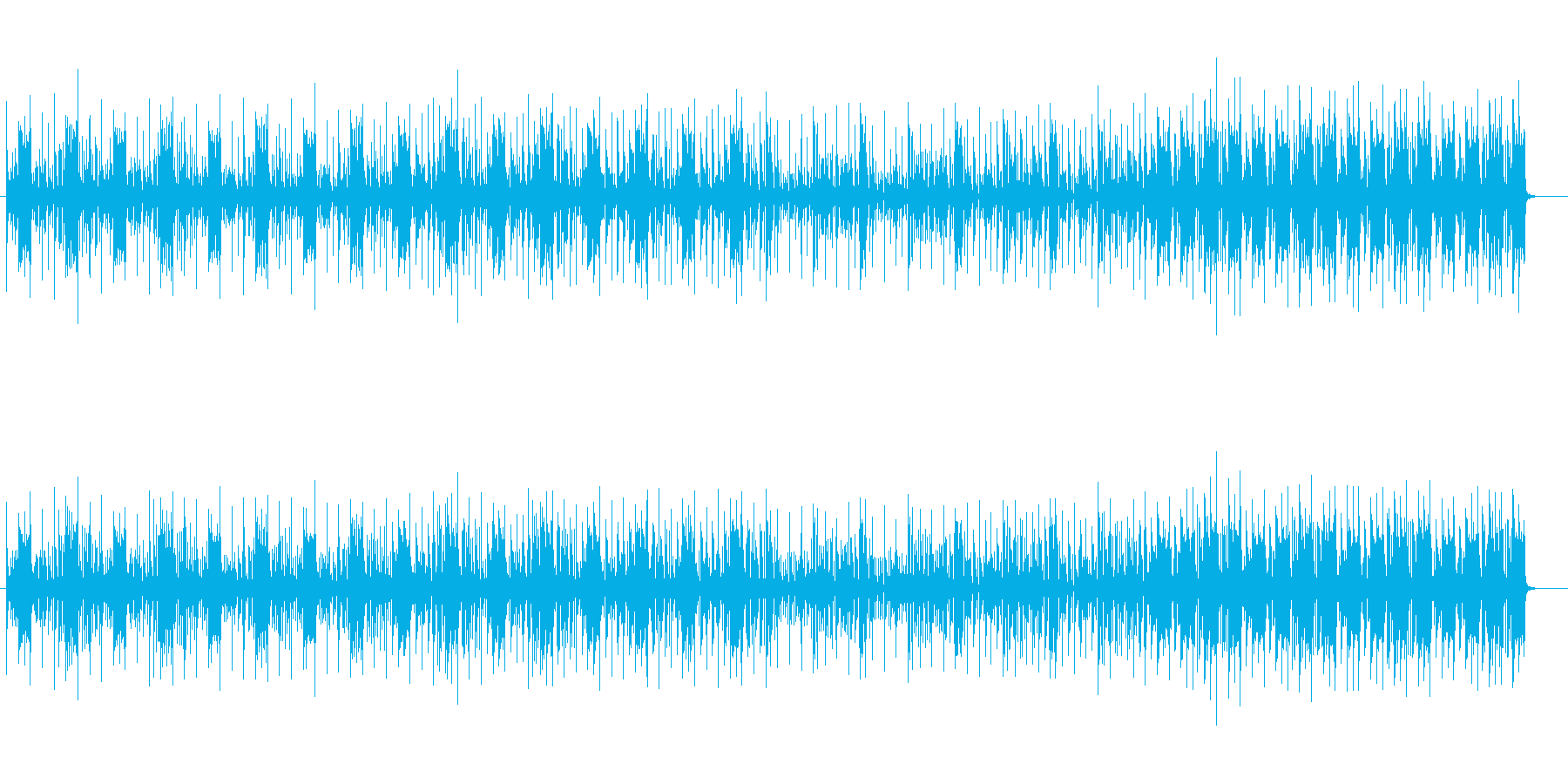 重低音が響く空間的なテクノの曲の再生済みの波形