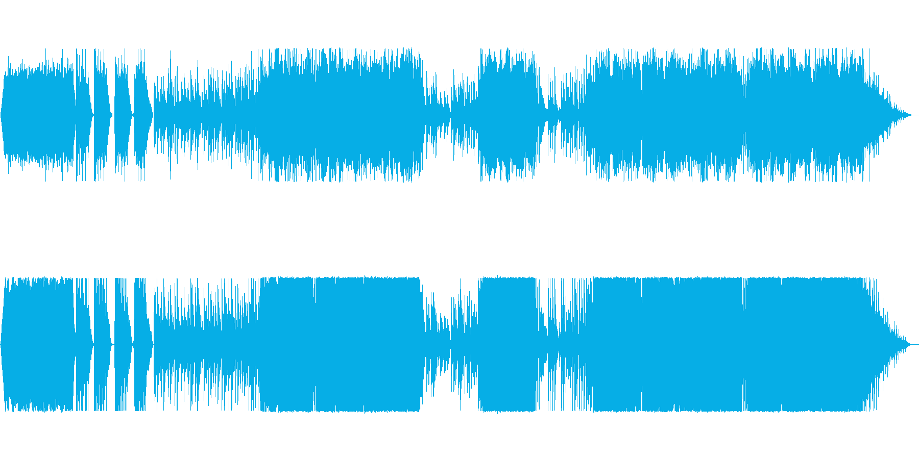 ピアノを使った海や秋をイメージした曲の再生済みの波形