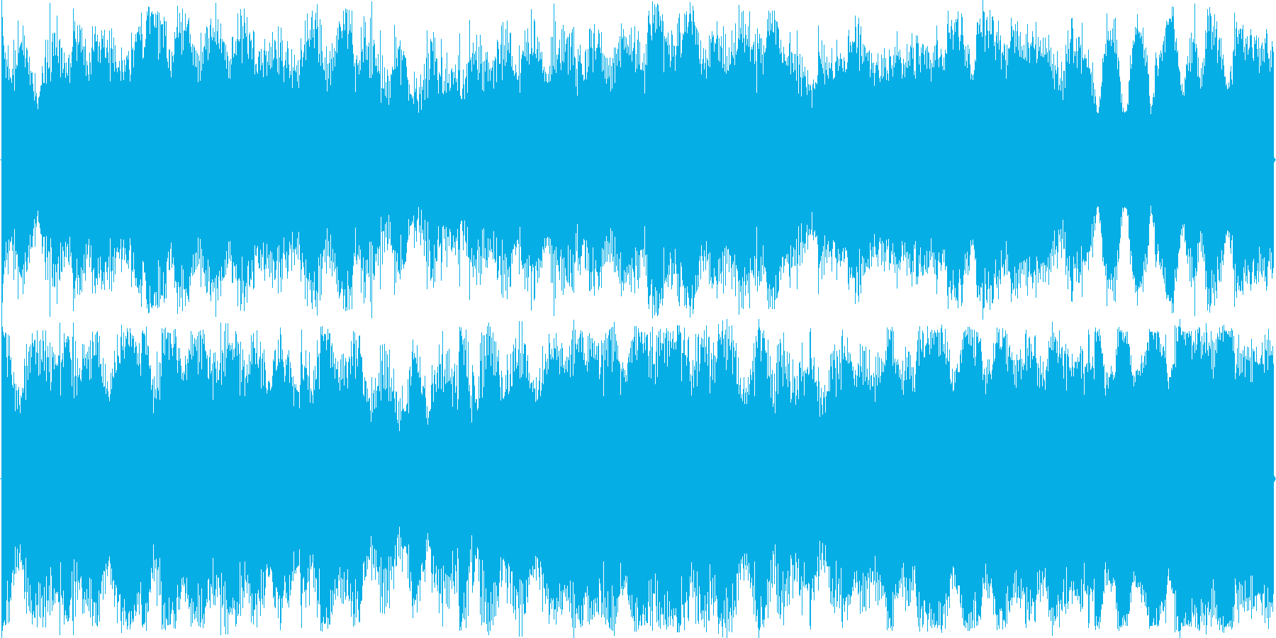 混沌としたリズムを基本にした楽曲です。の再生済みの波形