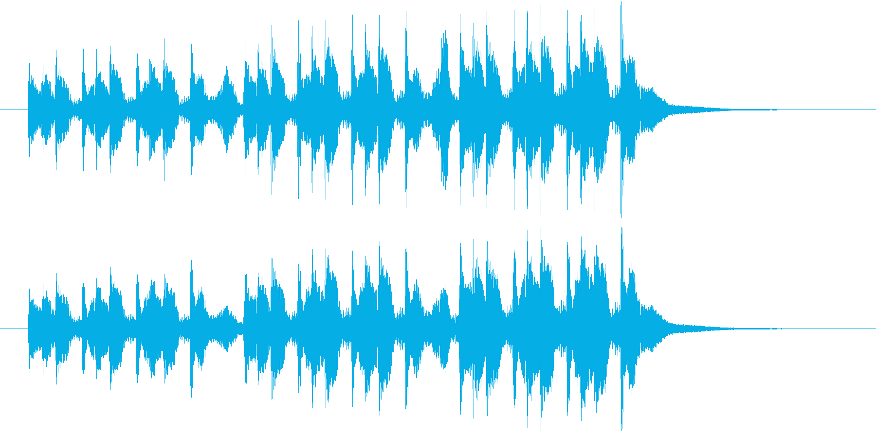 掛け声入りの三本締め(一本締め3回分)の再生済みの波形