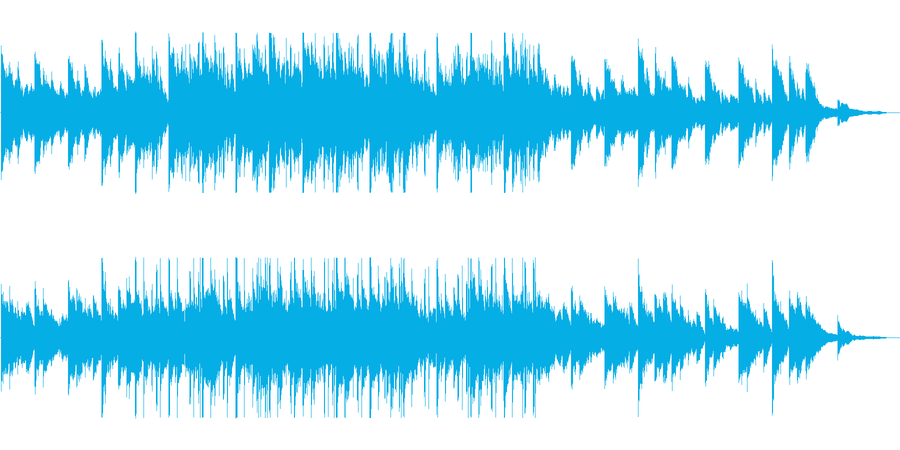 独りで聞くと気分が落ち着くお琴の曲の再生済みの波形