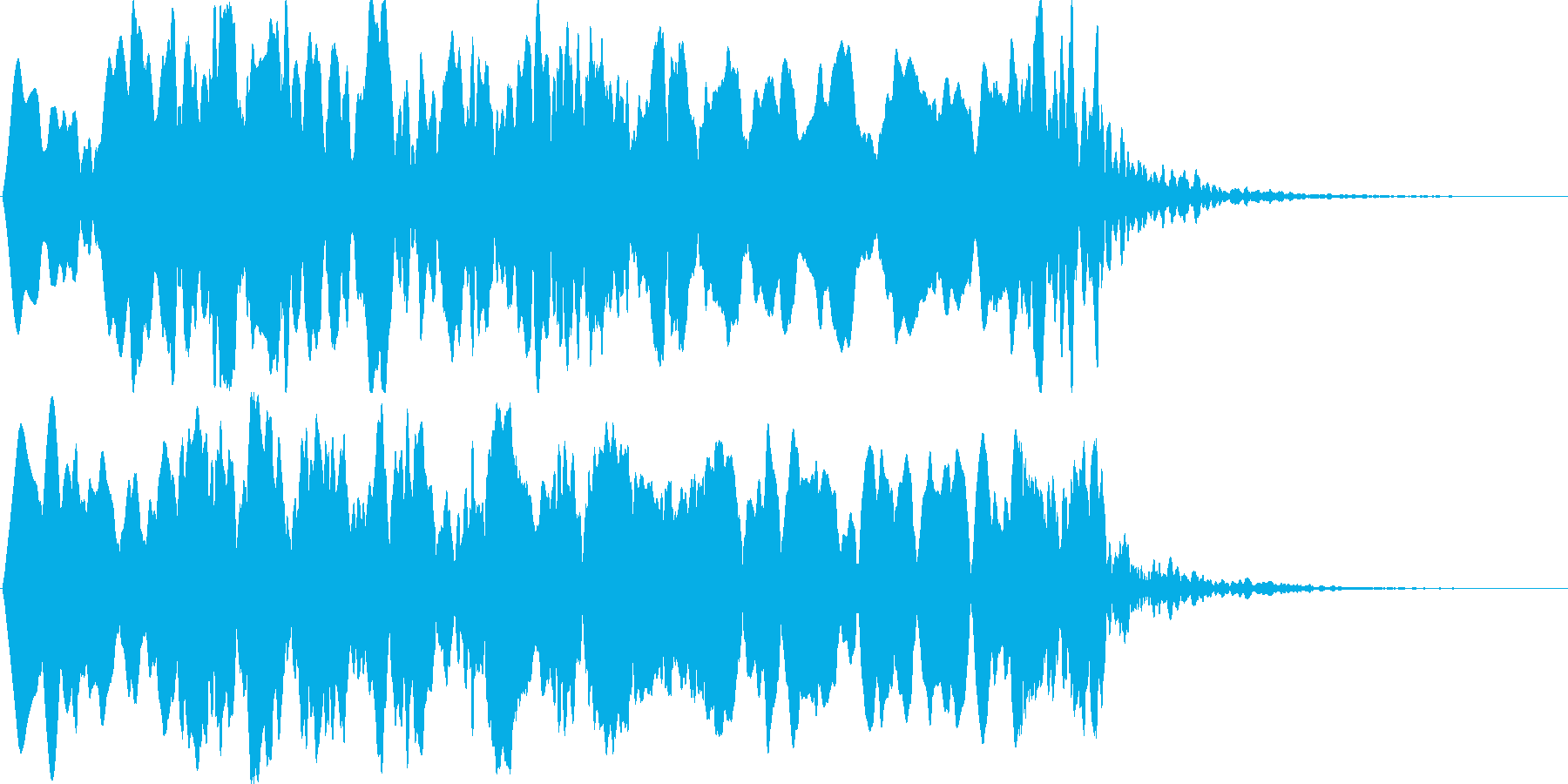 ヒュ~ゥゥ。オバケの登場音の再生済みの波形