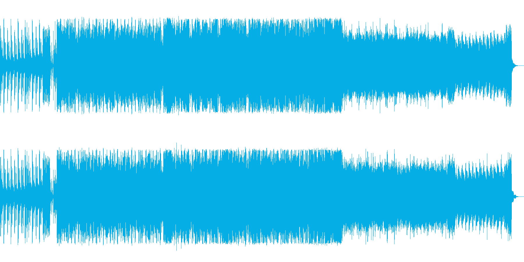 電子音が特徴的な軽快で楽しいポップスの再生済みの波形