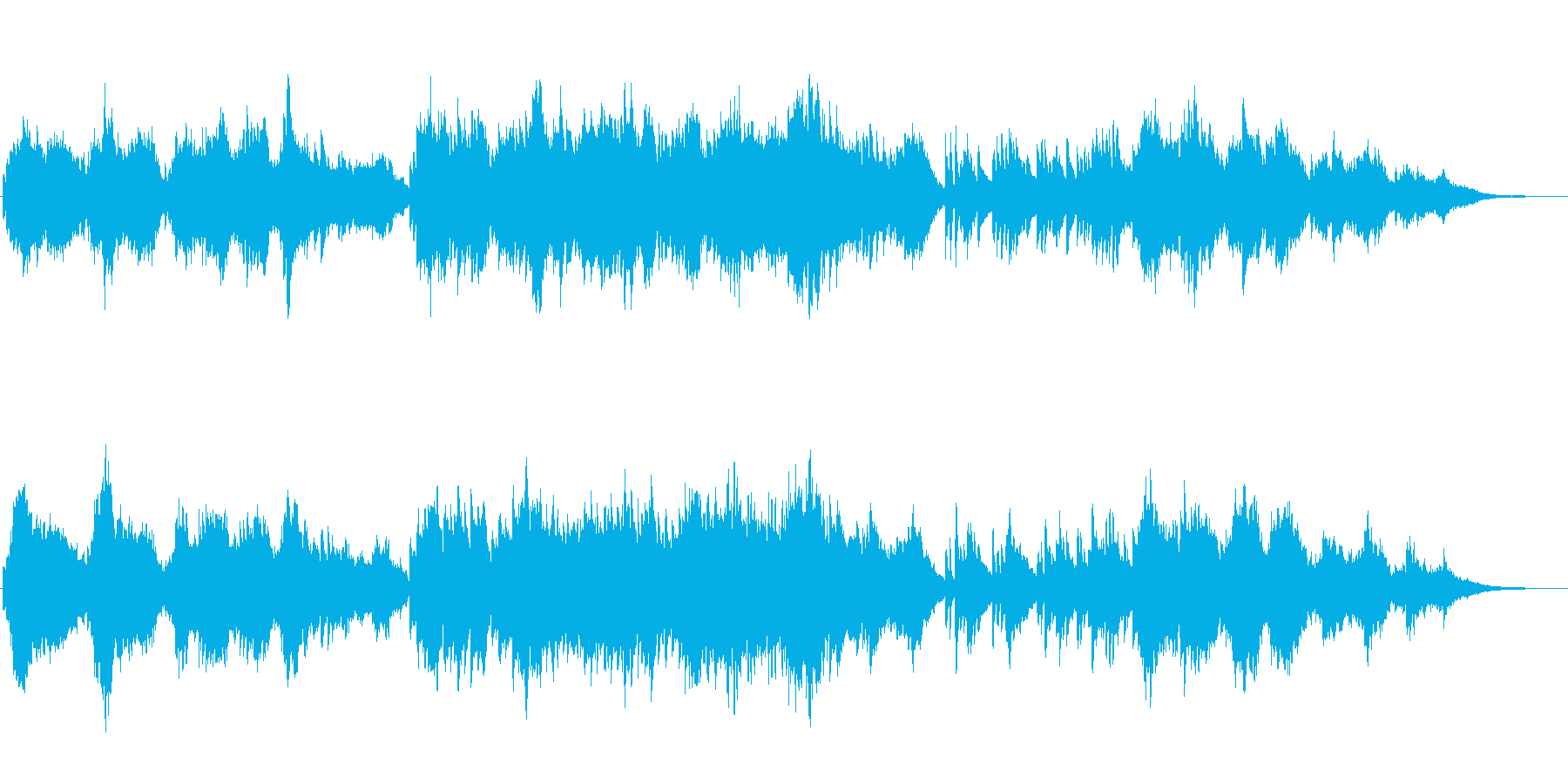 ピアノとストリングスの優しい曲08の再生済みの波形