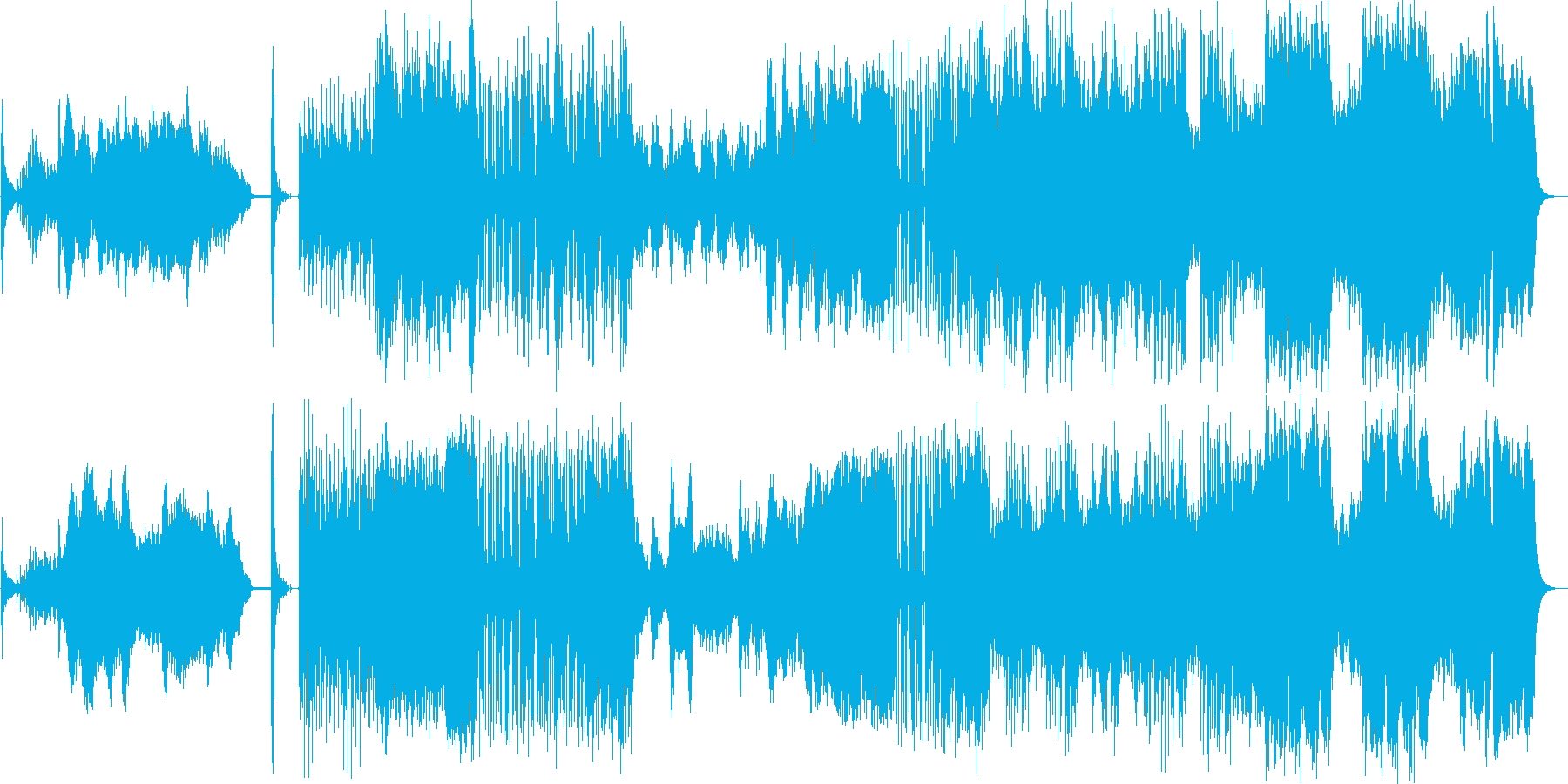ドビュッシーのピアノ曲をオケアレンジの再生済みの波形