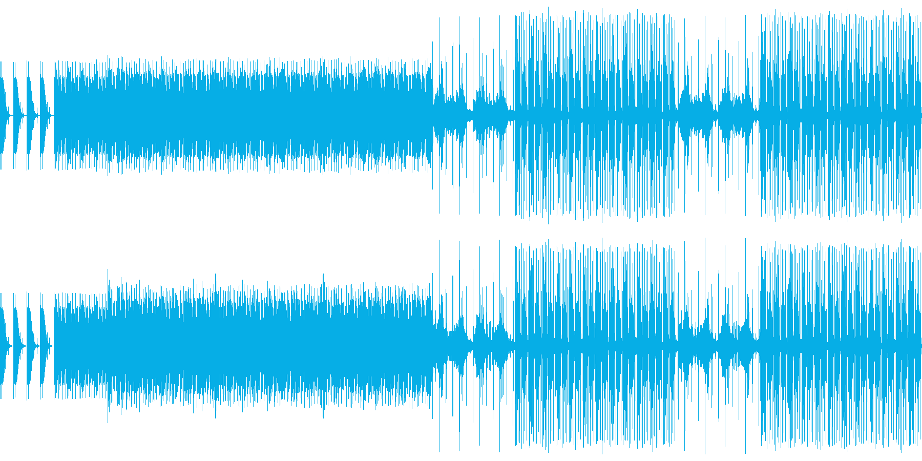 ズバリ 緊張感の高まる音源の再生済みの波形