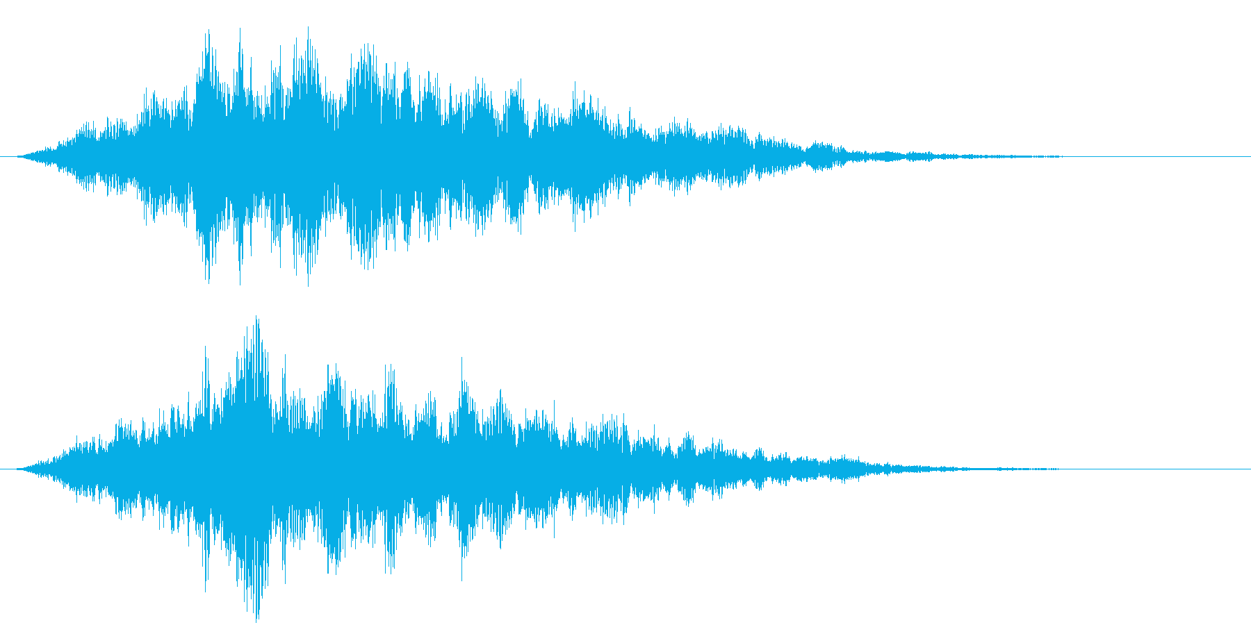 パァー(光り輝く音)の再生済みの波形