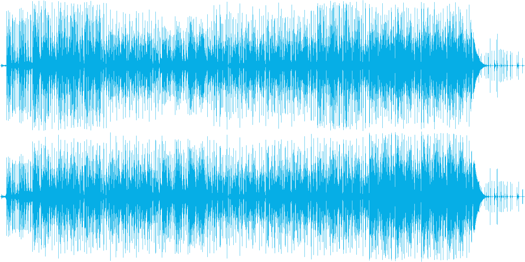 蒸し暑い感じのインド楽曲の再生済みの波形