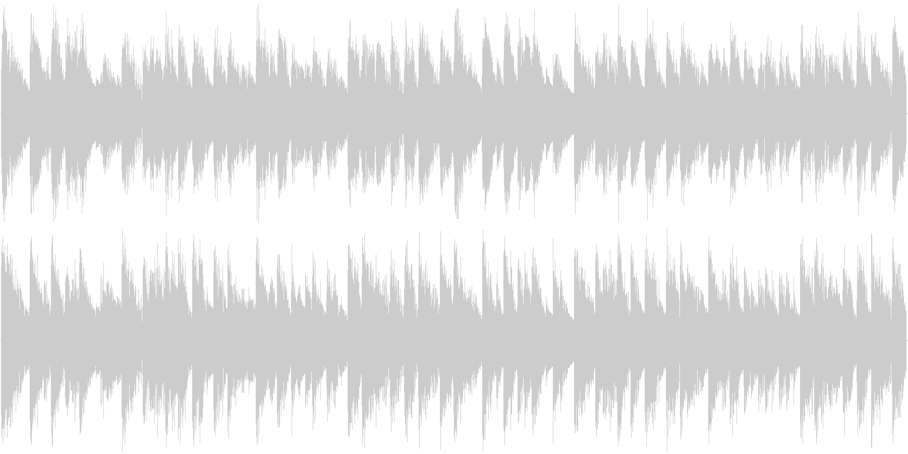 混沌としたリズムを基本にした楽曲です。の未再生の波形