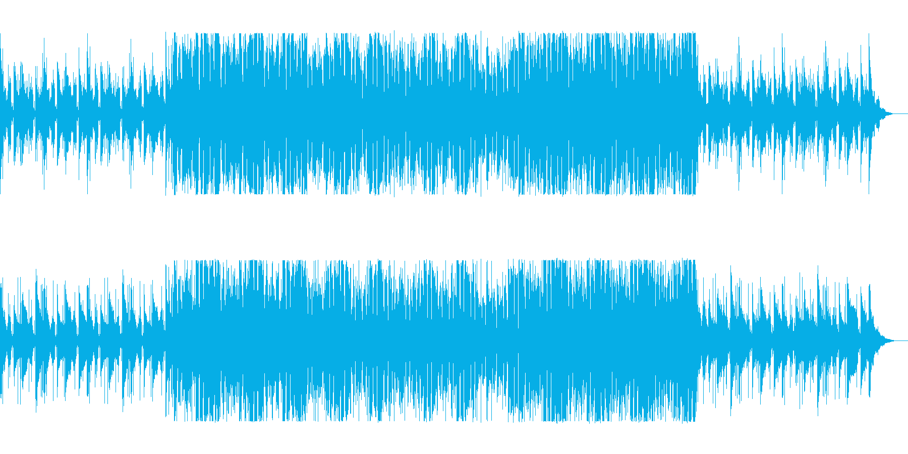 爽快でも落ち着けるBGMの再生済みの波形