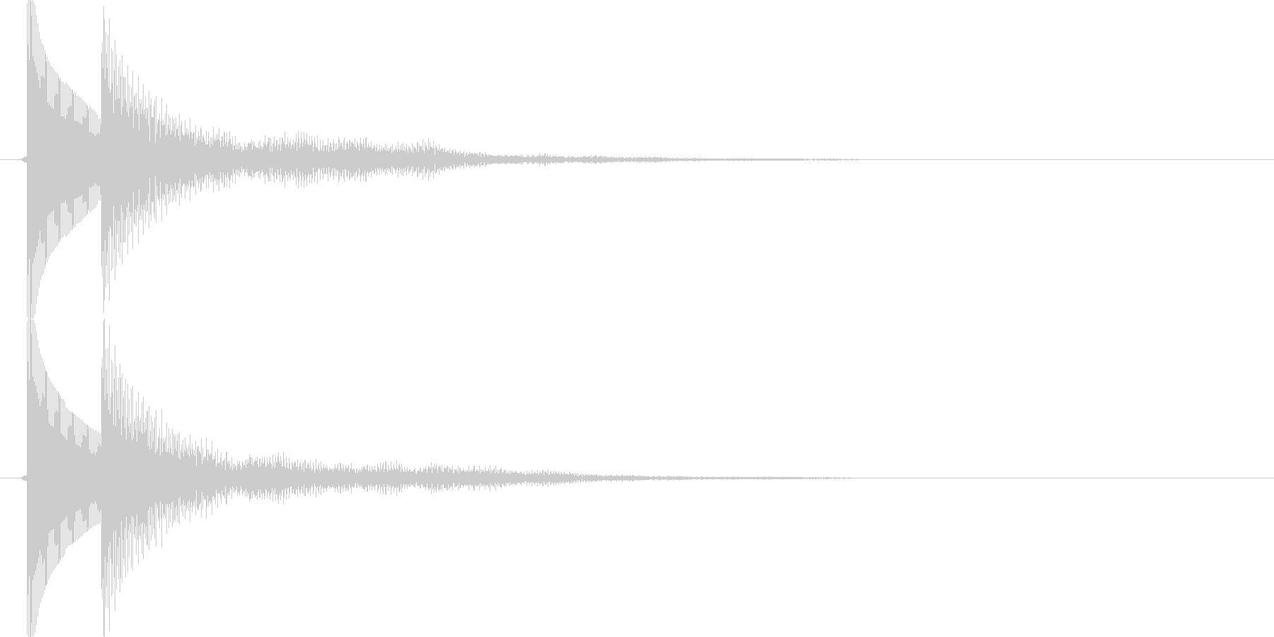 ボタンを押した時、決定する時の音の未再生の波形