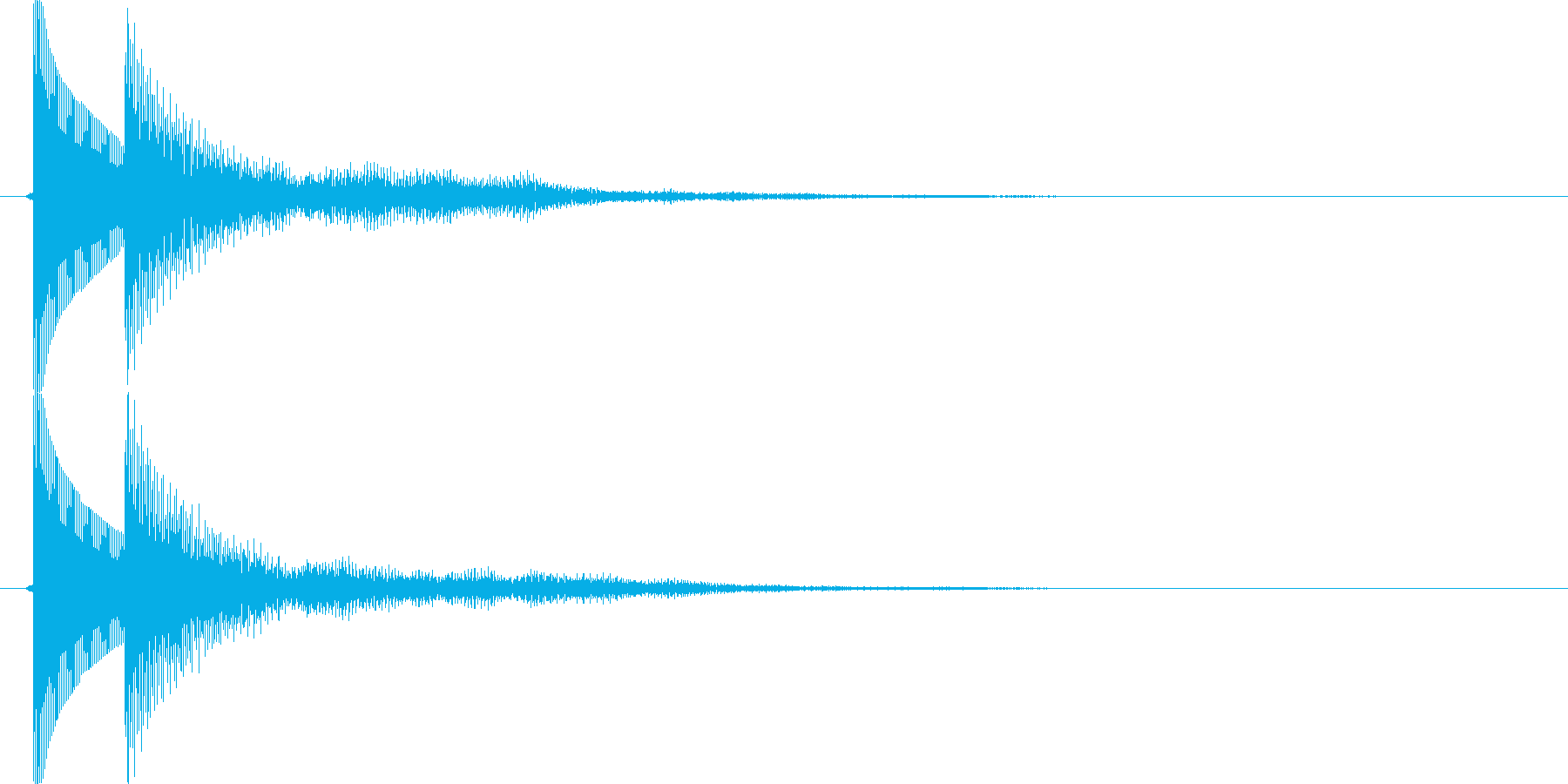 ボタンを押した時、決定する時の音の再生済みの波形