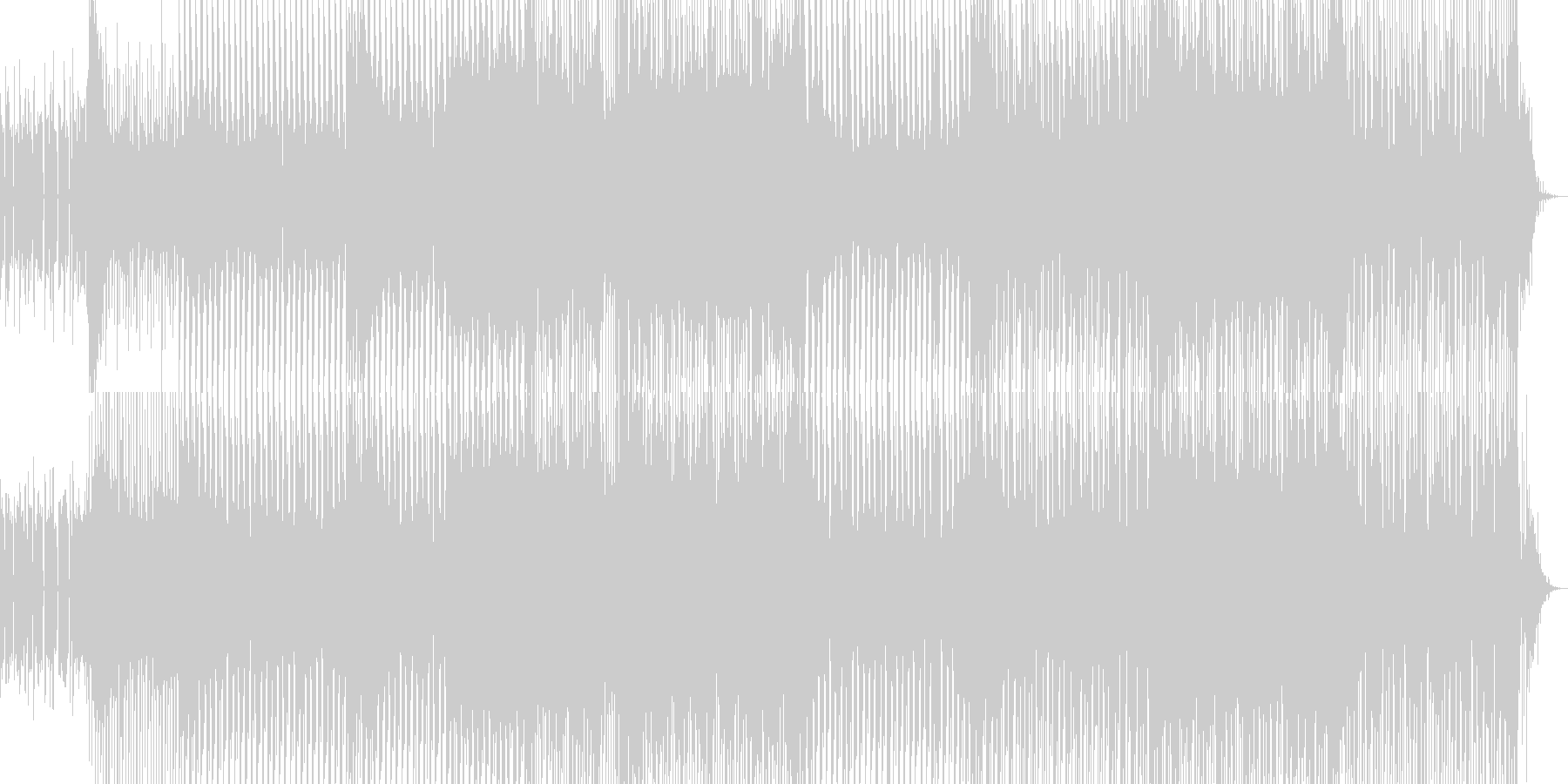 ノリノリのテクノダンス曲の未再生の波形