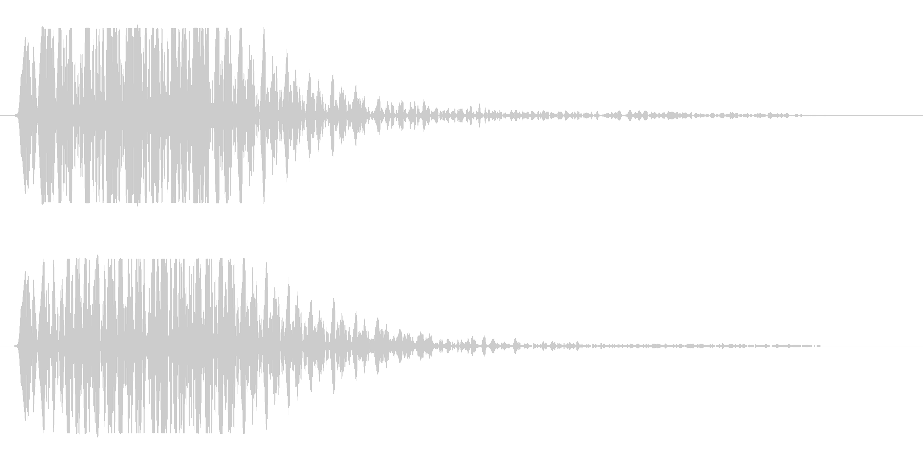 何かに弾かれたような音の未再生の波形