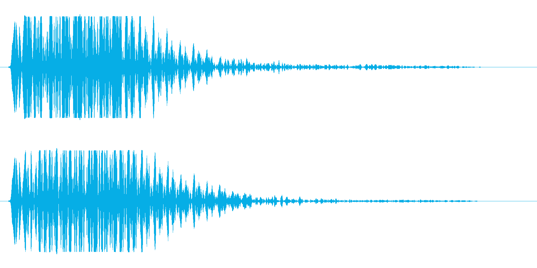 何かに弾かれたような音の再生済みの波形