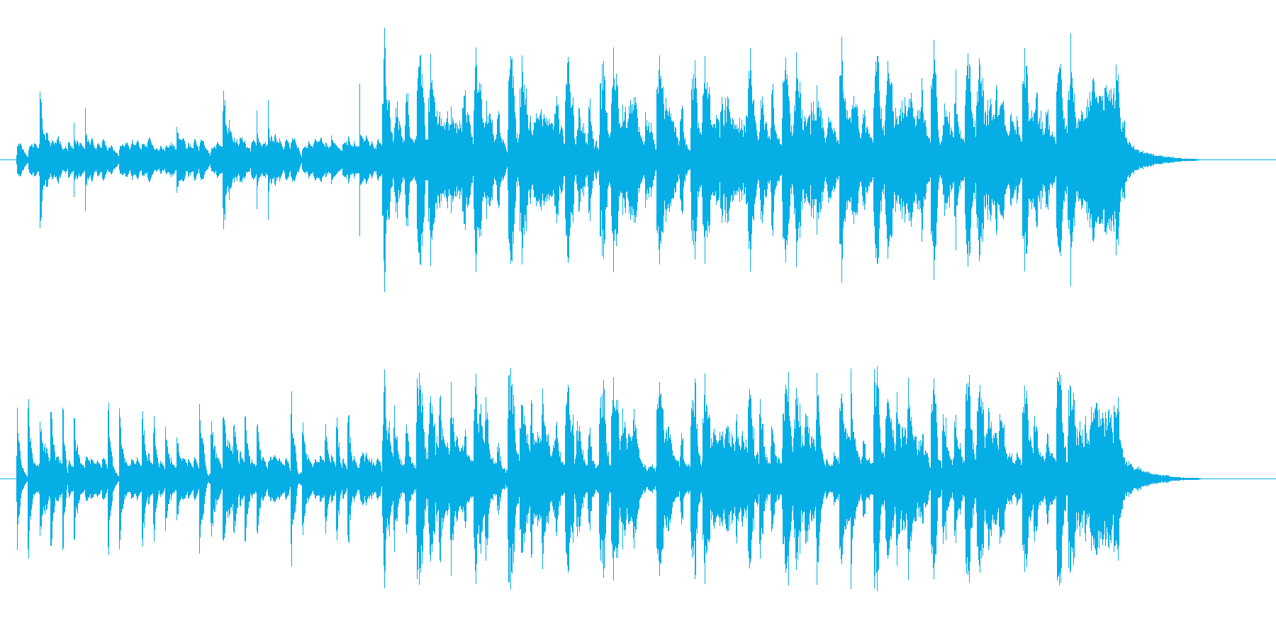 ゆったりとかわいらしい音楽の再生済みの波形