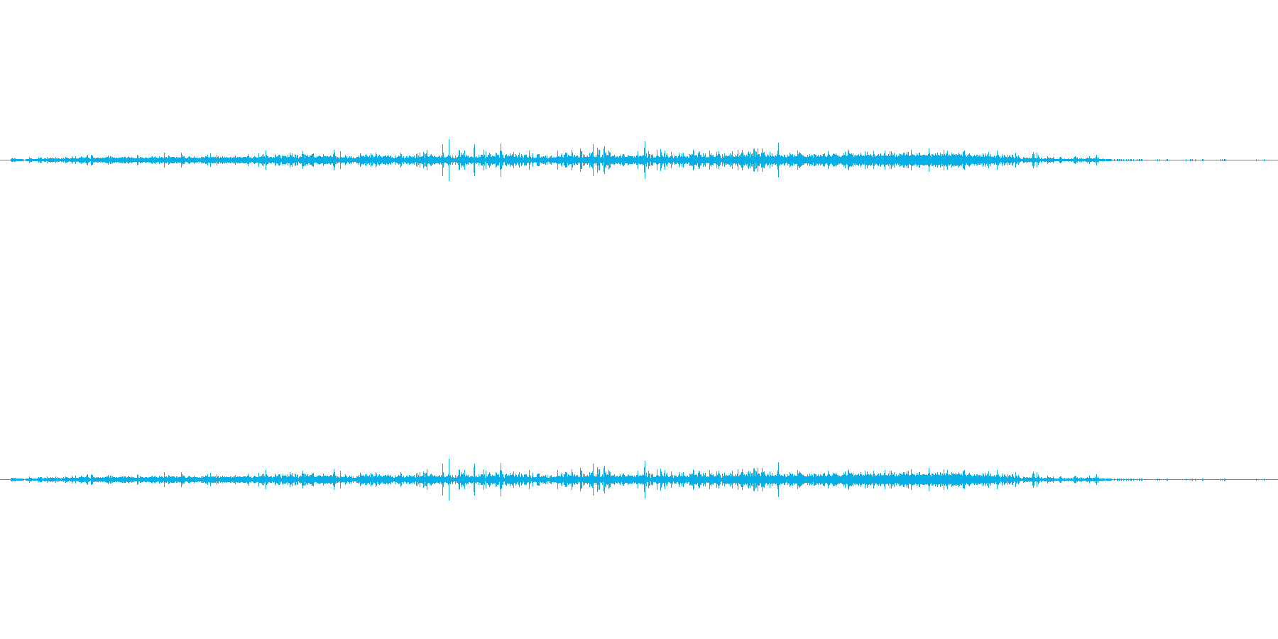 【生音】ザー(さらさら)粒が落下流れる音の再生済みの波形